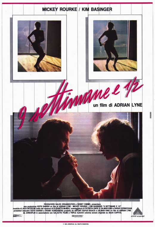 9 1/2 Weeks Movie Poster Print showcasing cinematic allure.