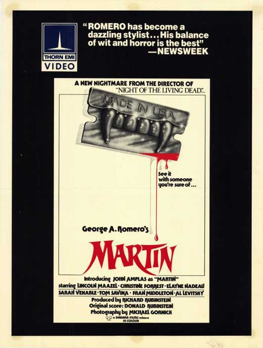 Martin Movie Poster Print showcasing classic film art.