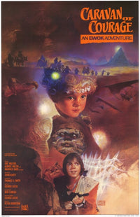 The Ewok Adventure Movie Poster Print featuring Ewoks and adventure scenery.