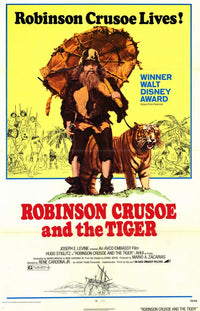 Robinson Crusoe Movie Poster Print featuring classic adventure theme.