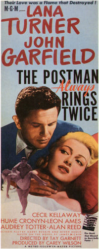 The Postman Always Rings Twice Movie Poster Print featuring classic film artwork.
