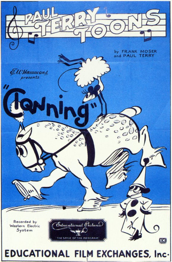 Clowning Movie Poster Print featuring a whimsical design.