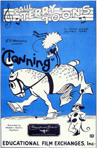 Clowning Movie Poster Print featuring a whimsical design.