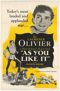 As You Like It Movie Poster Print showcasing vibrant colors and classic imagery.