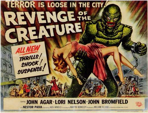 Revenge of the Creature Movie Poster Print showcasing classic horror film artwork.