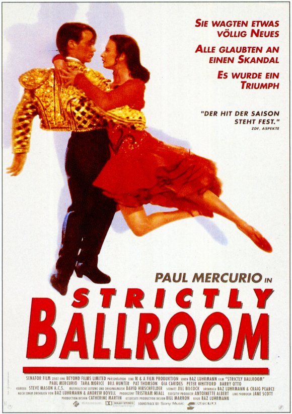 Strictly Ballroom Movie Poster Print showcasing vibrant dance imagery.