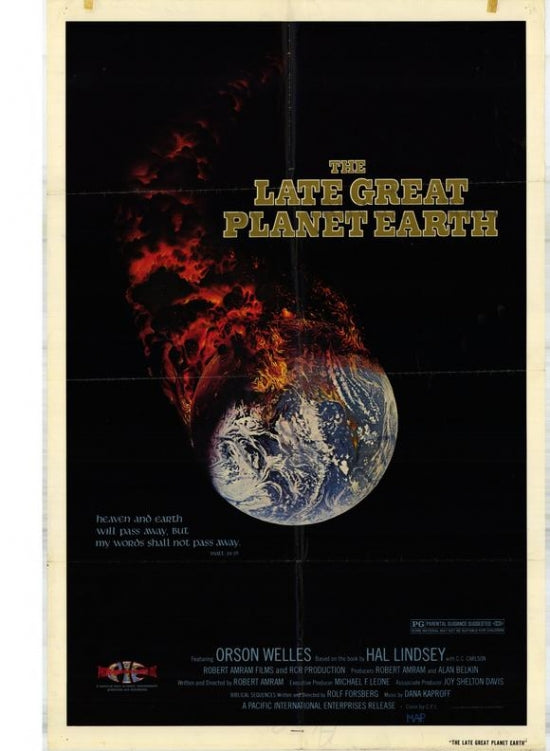 The Late Great Planet Earth Movie Poster - vibrant and thought-provoking design.