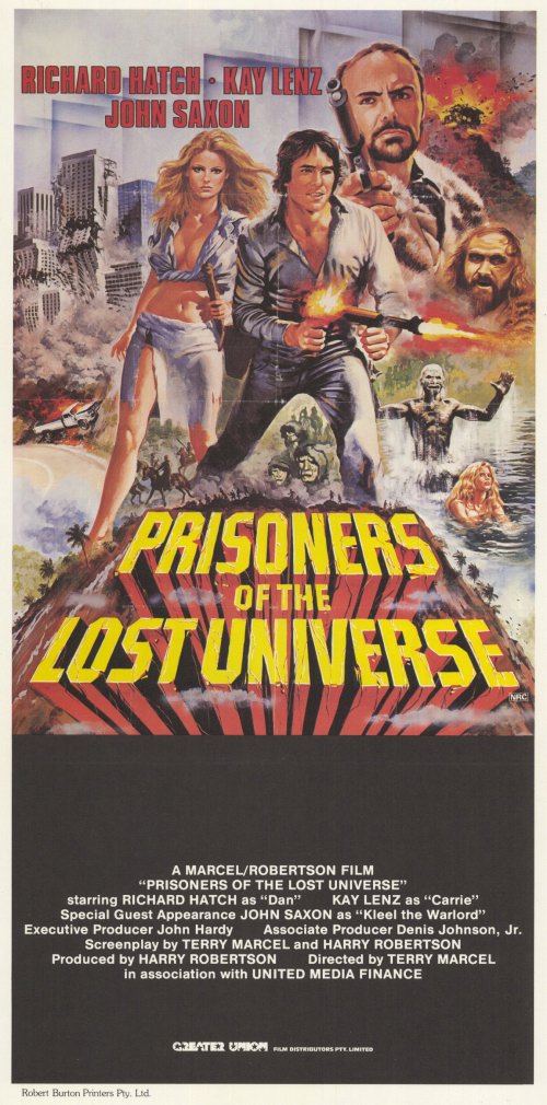 Prisoners of the Lost Universe Movie Poster Print showcasing vibrant sci-fi adventure artwork.
