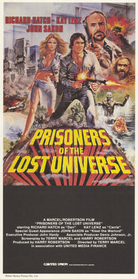 Prisoners of the Lost Universe Movie Poster Print showcasing vibrant sci-fi adventure artwork.