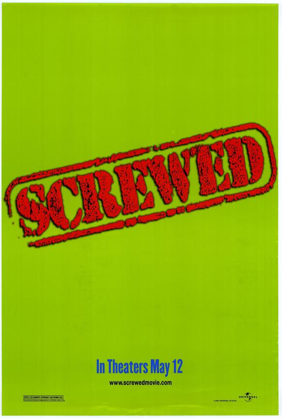 Screwed Movie Poster Print featuring vibrant comedy artwork.