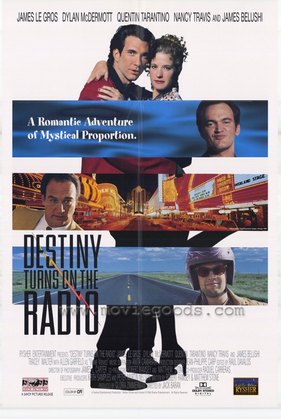 Destiny Turns on the Radio Movie Poster Print featuring vibrant design.