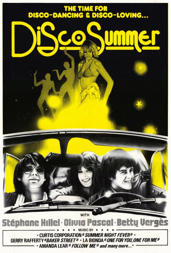 Disco Summer Movie Poster Print showcasing vibrant retro design.
