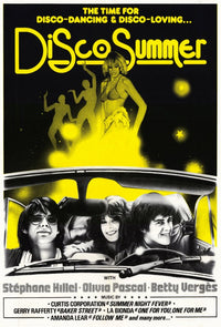 Disco Summer Movie Poster Print showcasing vibrant retro design.