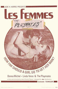 Les Femmes Movie Poster Print showcasing feminine elegance and cinematic art.