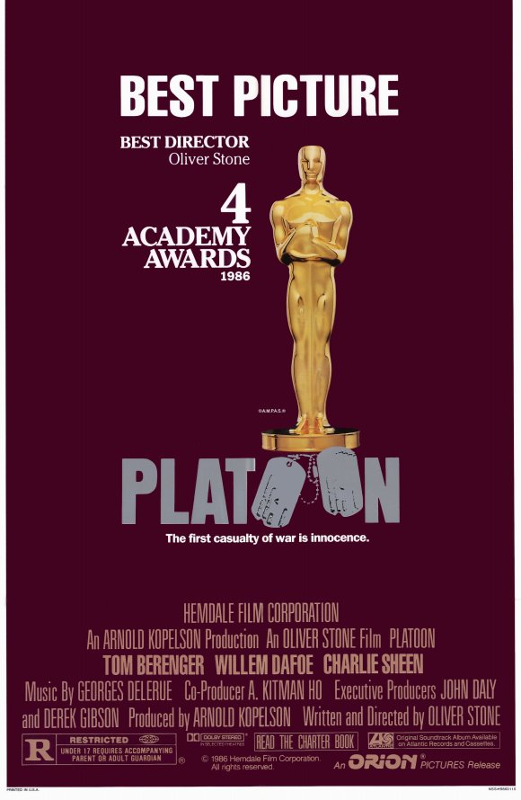 Platoon Movie Poster Print showcasing iconic Vietnam War imagery.