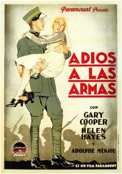 A Farewell to Arms Movie Poster Print featuring classic literature themes.