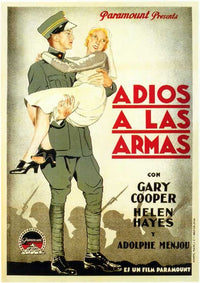 A Farewell to Arms Movie Poster Print featuring classic literature themes.