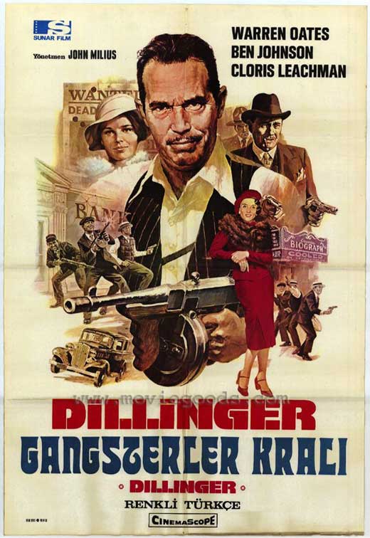 Dillinger Movie Poster Print featuring classic cinema design.