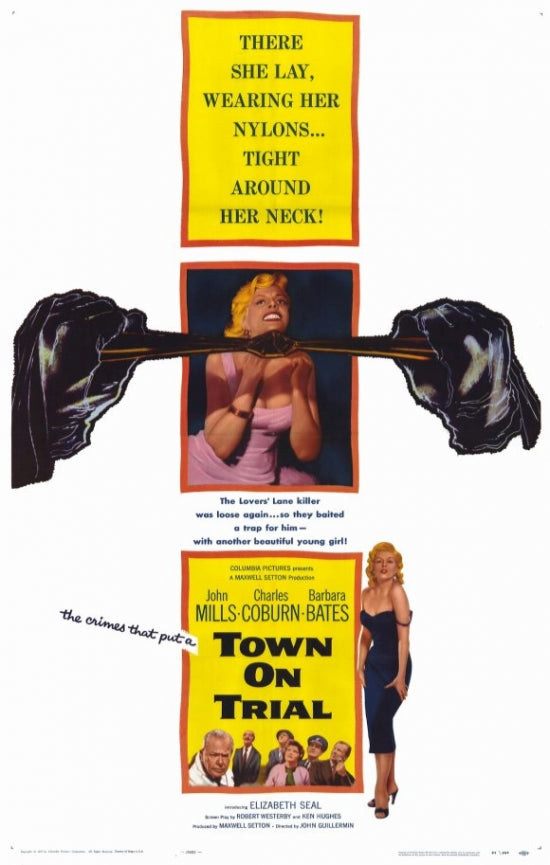 Town on Trial Movie Poster Print showcasing classic film themes.