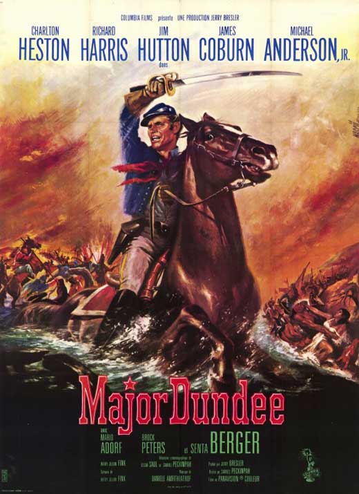 Major Dundee Movie Poster Print showcasing classic cinematic adventure.