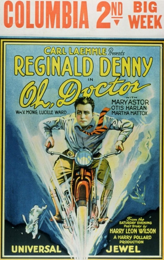 Oh Doctor Movie Poster Print featuring playful graphics and vibrant colors.