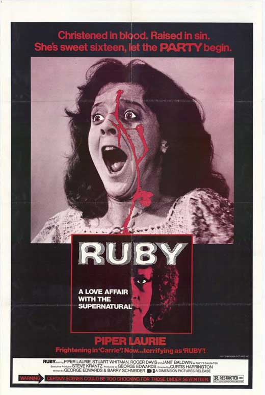 Ruby Movie Poster Print showcasing vibrant visuals and film culture.