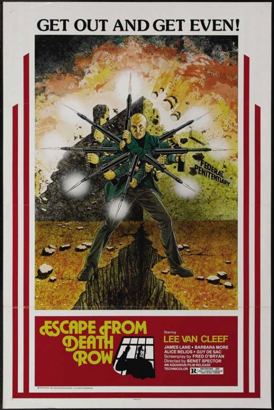 Escape From Death Row Movie Poster Print featuring dynamic visuals.