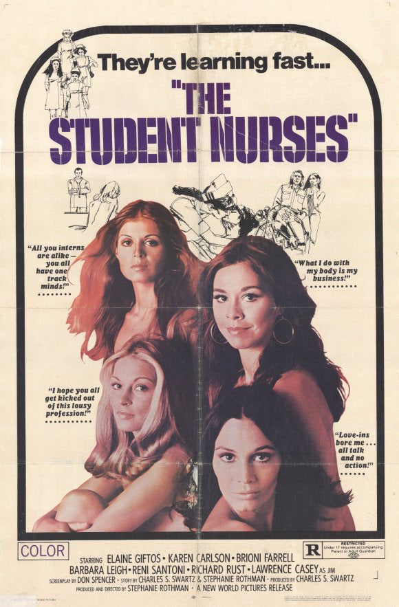 The Student Nurses Movie Poster Print showcasing vibrant design and cinematic theme.