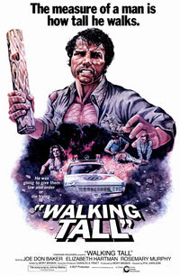 Walking Tall Movie Poster Print featuring action and determination.