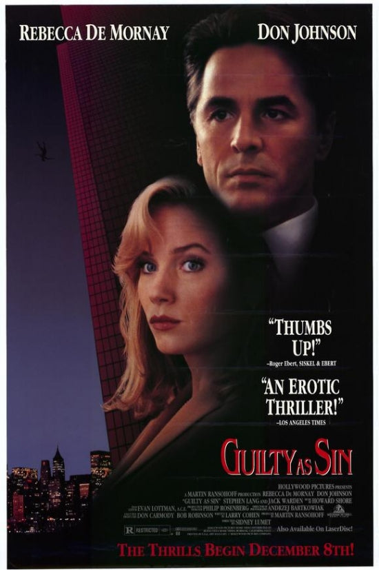 Guilty as Sin Movie Poster Print showcasing cinematic artwork.