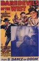 Daredevils of the West Movie Poster Print showcasing classic cinema adventure.