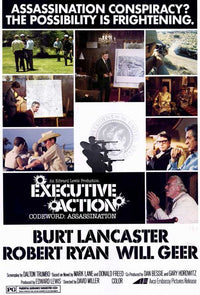 Executive Action Movie Poster Print showcasing dynamic action art.
