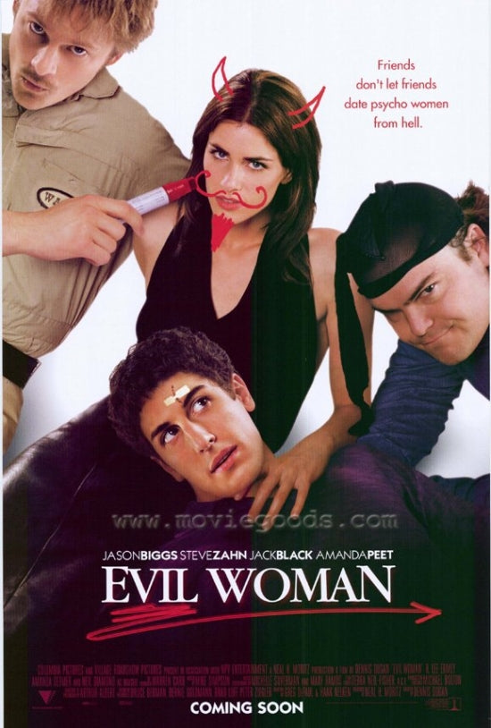Evil Woman Movie Poster showcasing intense imagery and bold design.