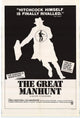 The Great Manhunt Movie Poster Print featuring dramatic artwork.
