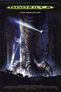 Godzilla Movie Poster Print showcasing the iconic monster in vibrant colors.