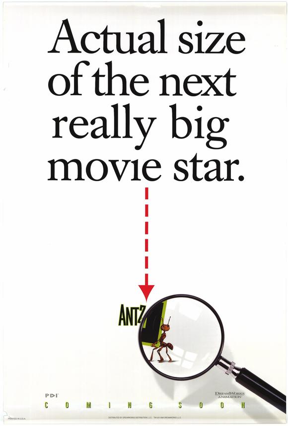 Antz Movie Poster Print featuring vibrant animation art.