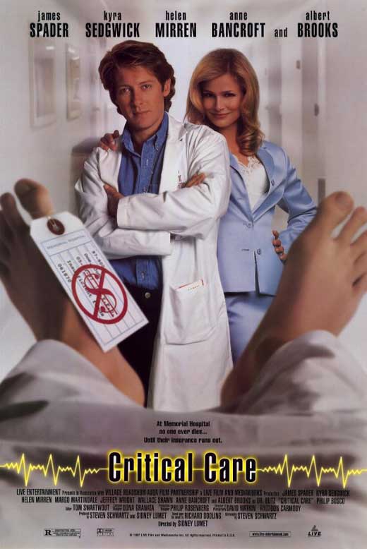 Critical Care Movie Poster Print showcasing gripping film imagery.