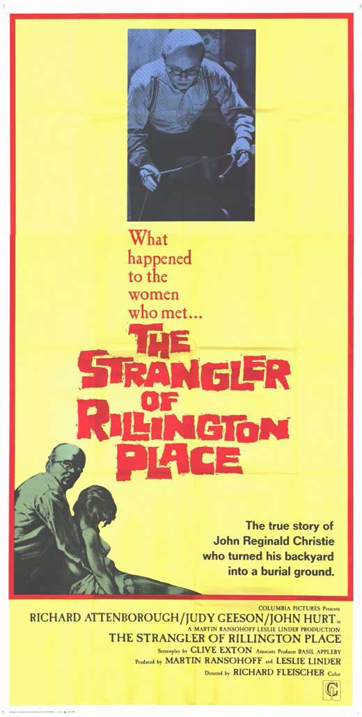 10 Rillington Place Movie Poster Print showcasing true crime cinematic art.
