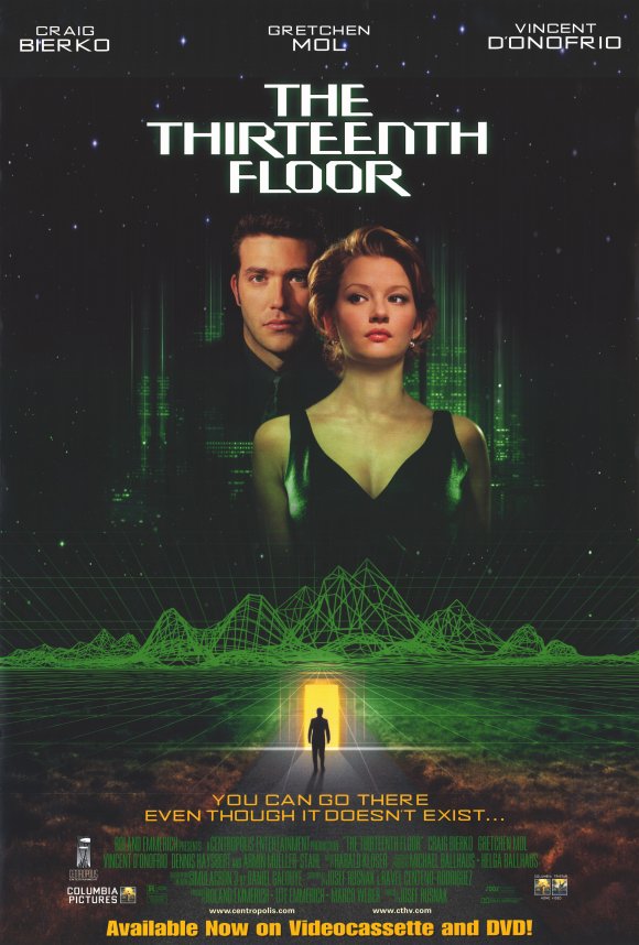 The Thirteenth Floor Movie Poster Print showcasing stunning sci-fi visuals.