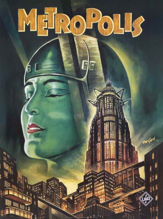 Metropolis Movie Poster Print showcasing classic sci-fi artwork.