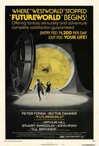 FutureWorld Movie Poster Print showcasing iconic sci-fi design.