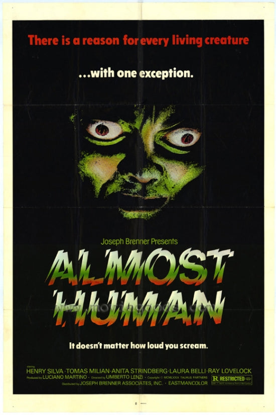 Almost Human Movie Poster Print showcasing sci-fi theme