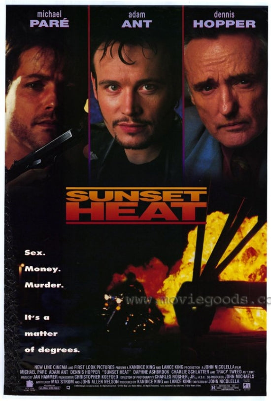 Sunset Heat Movie Poster Print featuring vibrant cinematic artwork.