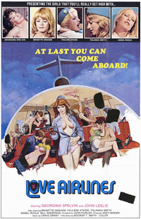 Love Airlines Movie Poster Print featuring vibrant colors and dynamic design.