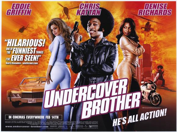 Undercover Brother Movie Poster Print featuring vibrant colors and design.