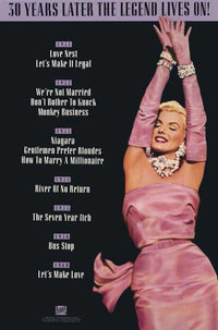 Marilyn Monroe Movie Poster Print capturing Hollywood glamour.
