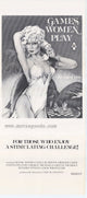 Games Women Play Movie Poster Print showcasing cinematic design.