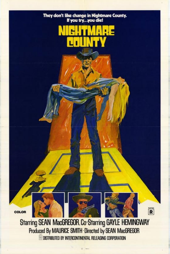 Nightmare County Movie Poster Print showcasing eerie visuals in multiple sizes.