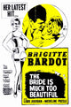 The Bride Is Much Too Beautiful movie poster print featuring vibrant colors and classic film imagery.