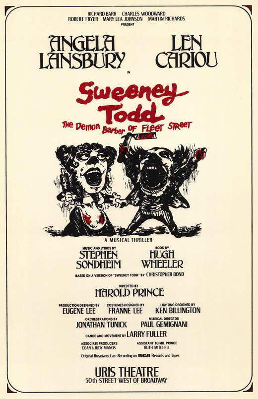 Sweeney Todd Broadway Movie Poster Print - 11x17